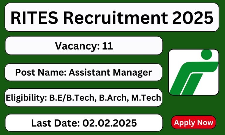 RITES Recruitment 2025 11 Manager Posts Apply Now Tamilanguide