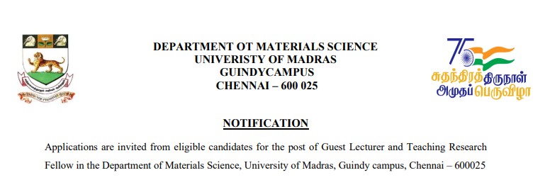 Staff Recruitment, IIT Madras