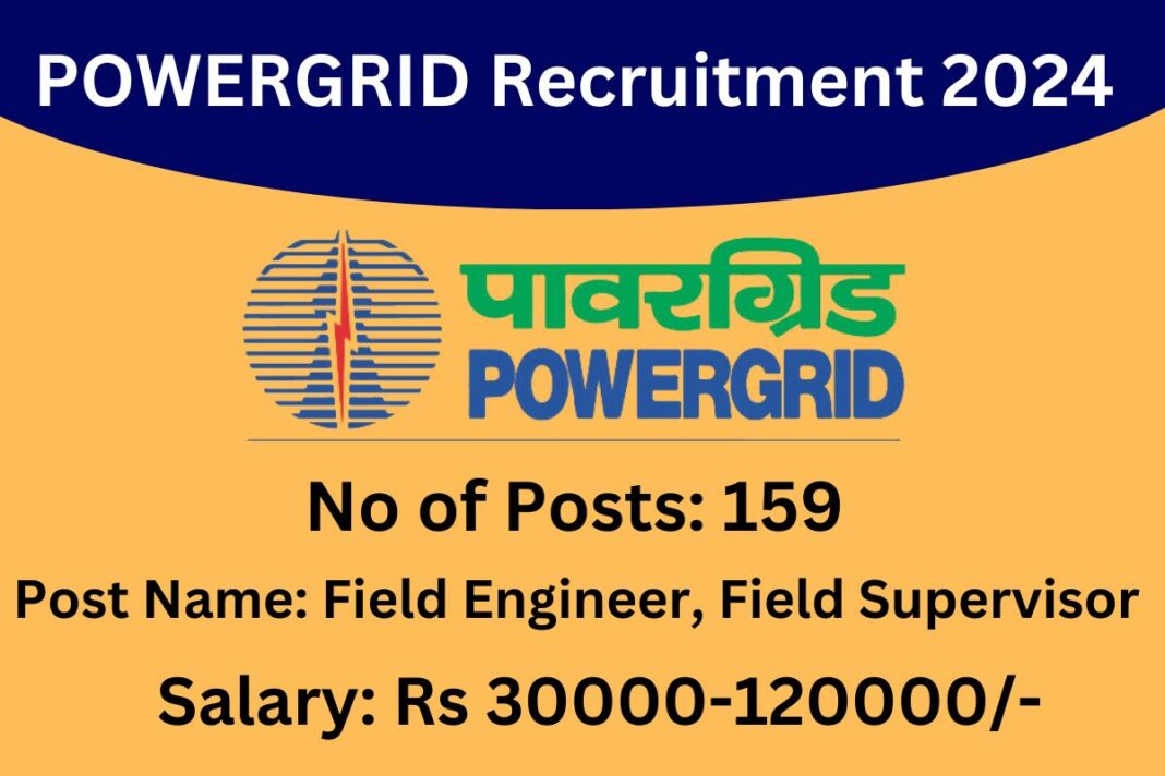 POWERGRID Recruitment 2024 159 Field Engineer Posts; Apply Now