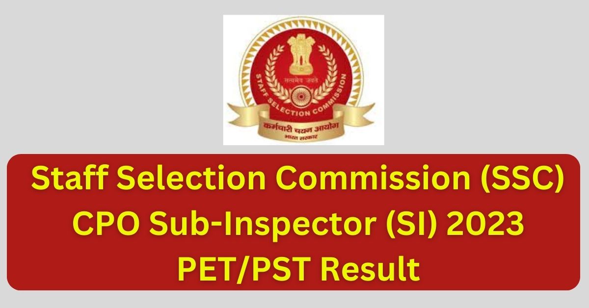 Ssc Cpo Si Pet Pst Result Tamilanguide