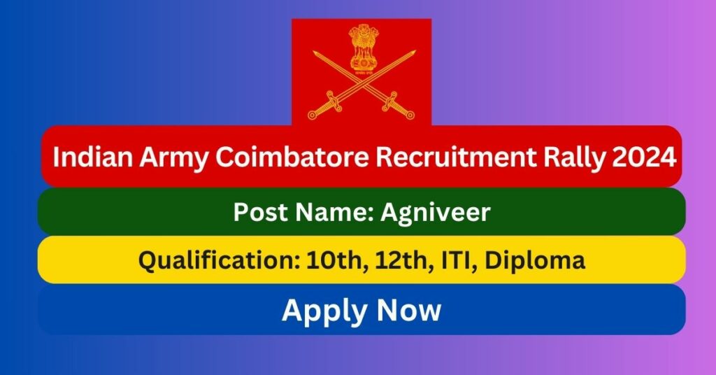 Indian Army Coimbatore Recruitment Rally 2024 - Tamilanguide