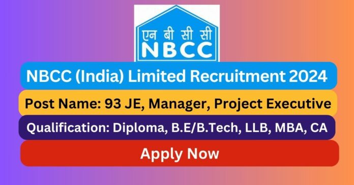 NBCC Recruitment 2024 93 JE Posts; Apply Now! - Tamilanguide