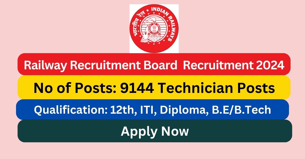 RRB Recruitment 2024 9144 Technician Posts; Apply Now! Tamilanguide