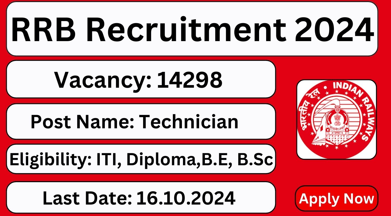 RRB Recruitment 2024 14298 Technician Posts; Apply Now! - Tamilanguide