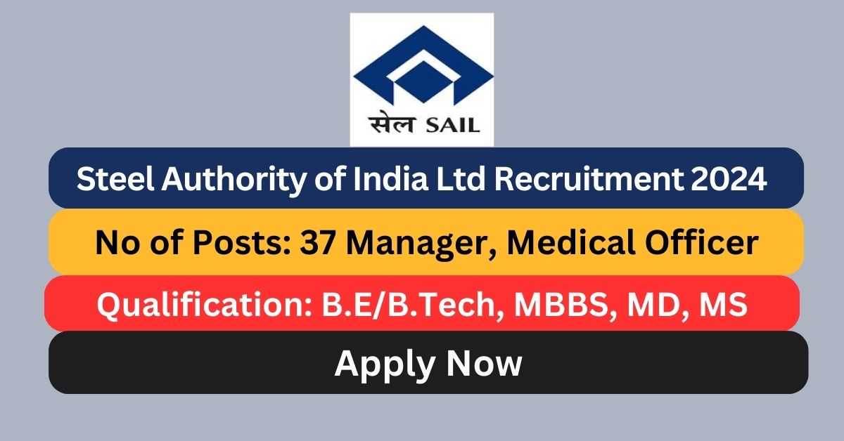 SAIL Recruitment 2024 37 Manager Posts Apply Now Tamilanguide   SAIL Recruitment 2024 37 Manager Posts Apply Now 