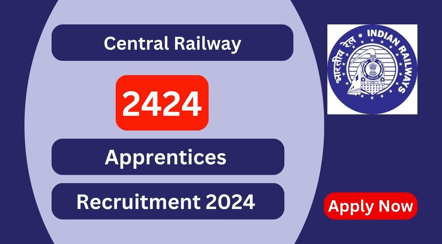 Central Railway Recruitment 2024 2424 Apprentices Posts; Apply Now