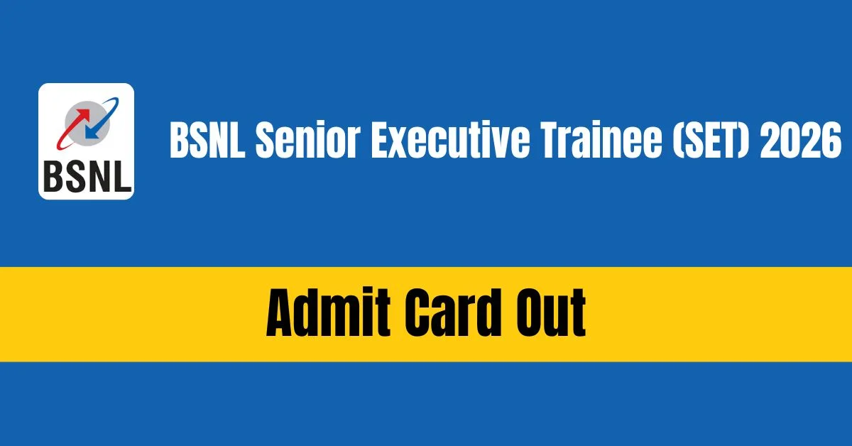 BSNL Senior Executive Trainee Recruitment 2026