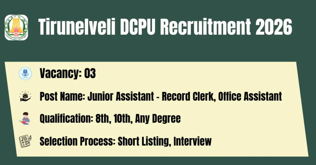 Tirunelveli-DCPU-Recruitment-2026