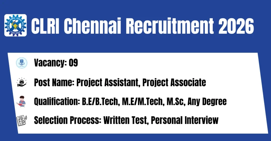 CLRI-Chennai-Recruitment-2026