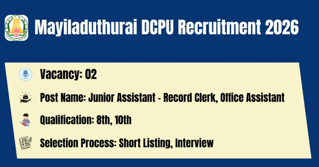 Mayiladuthurai-DCPU-Recruitment-2026