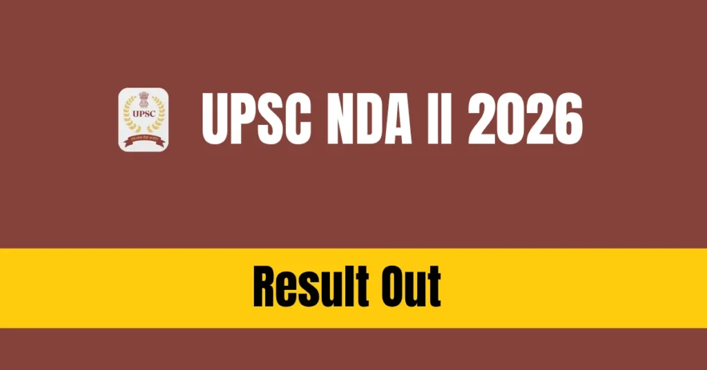  UPSC NDA II 2026 Result